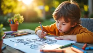 Camion coloriage : guide complet pour enfants créatifs