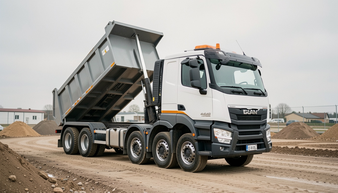 Camion 8x4 : dimensions, charge utile et benne
