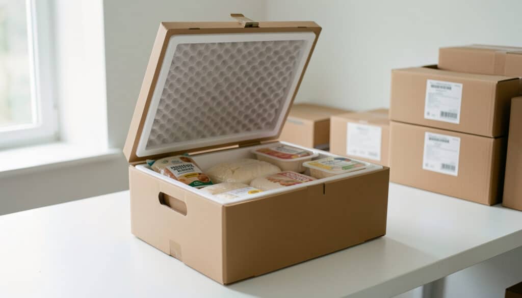 Caisse isotherme en carton pour garder le froid